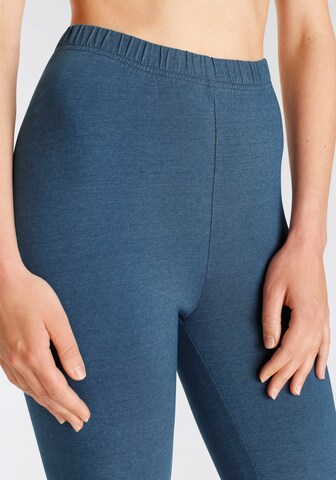 VIVANCE Skinny Pajama Pants in Blue