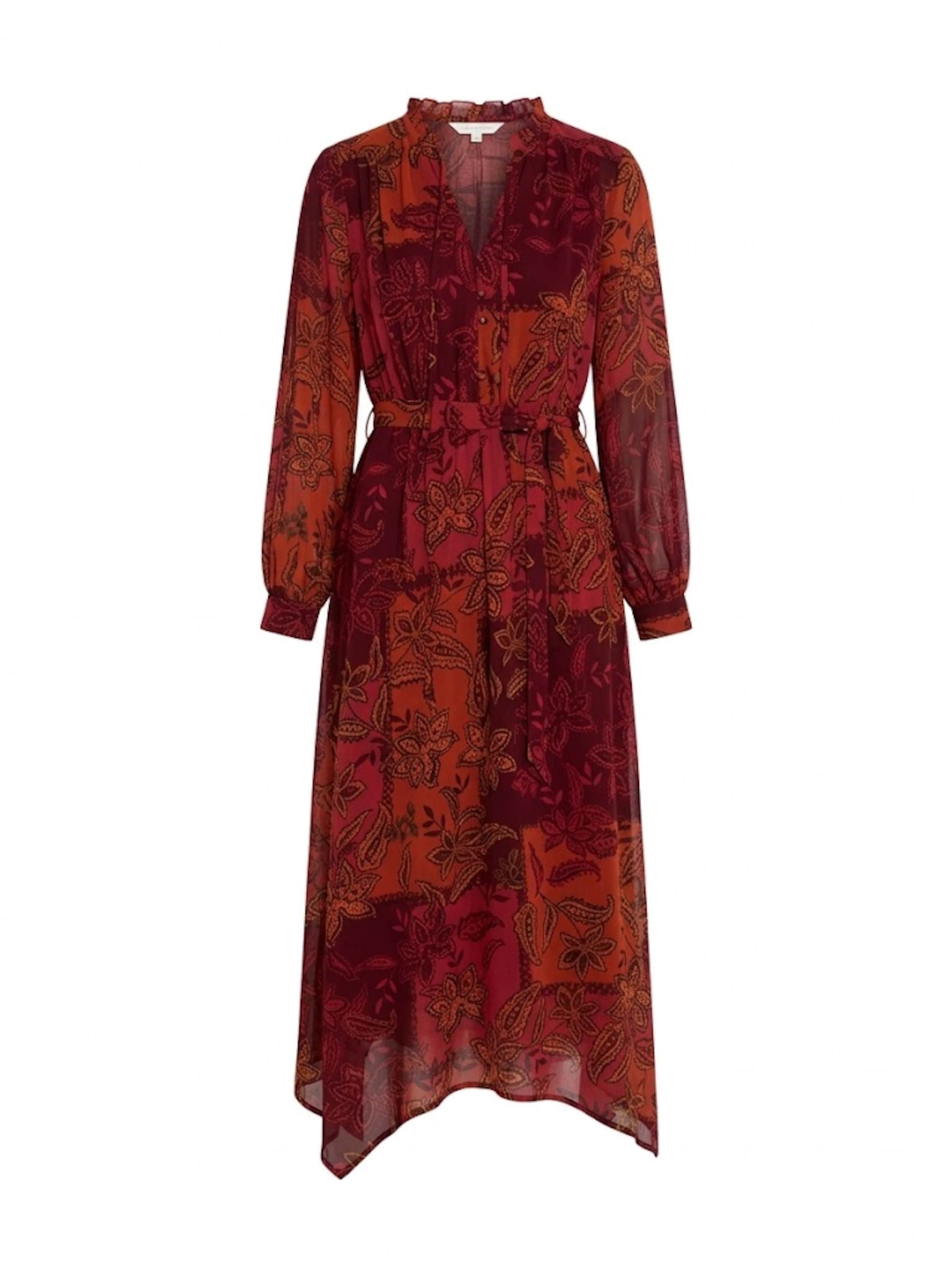 Apricot Kleid in Rot: Vorderseite