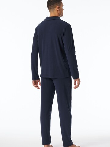 SCHIESSER - Pijama largo 'Selected Premium Warming' en azul