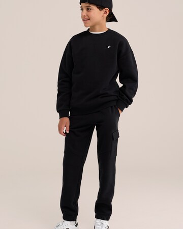 WE Fashion Конический (Tapered) Штаны в Черный: спереди