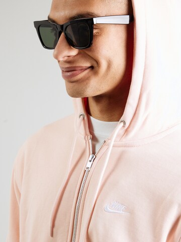 Nike Sportswear - Sudadera con cremallera 'CLUB' en naranja