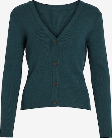 VILA Knit Cardigan 'Comfy' in Green: front