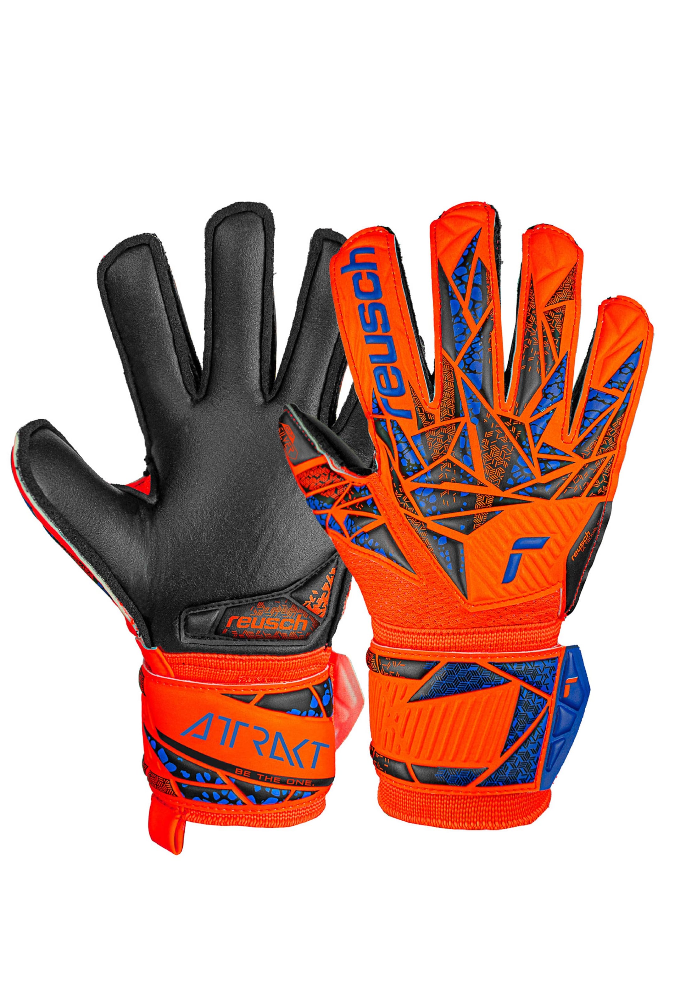 REUSCH Torwarthandschuh 'Attrakt Silver Junior' in Orange: Vorderseite