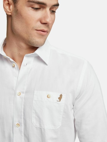 MCS Regular Fit Businesspaita 'Brandon' värissä valkoinen