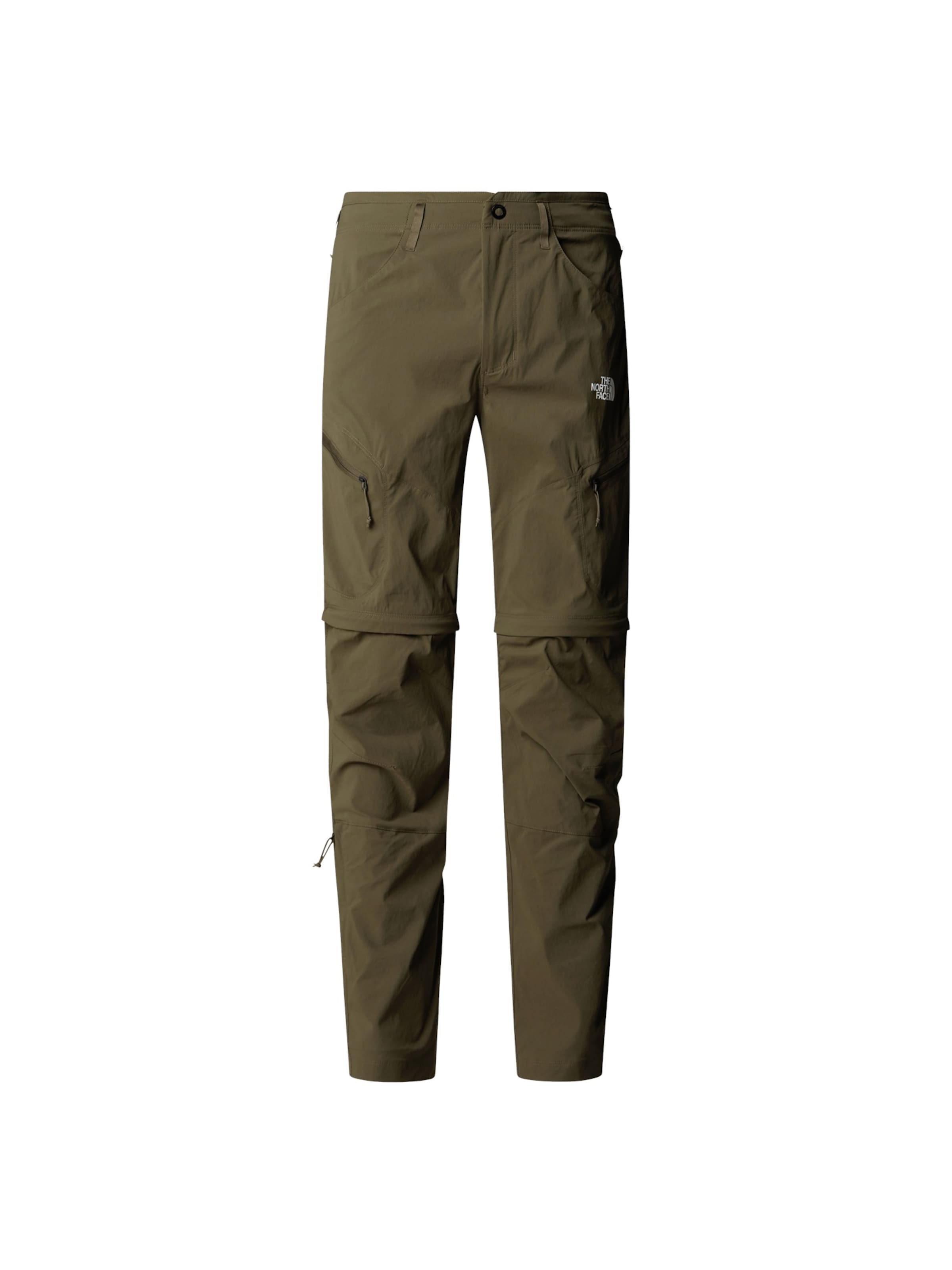 Tapered Pantaloni 'M EXPLORATION REG TAPERED CONVERTIBLE PA' di THE NORTH FACE in verde: frontale