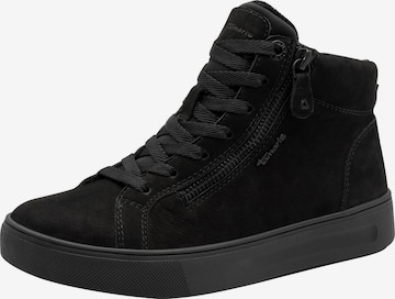 Tamaris Sneakers hoog in Zwart: voorkant