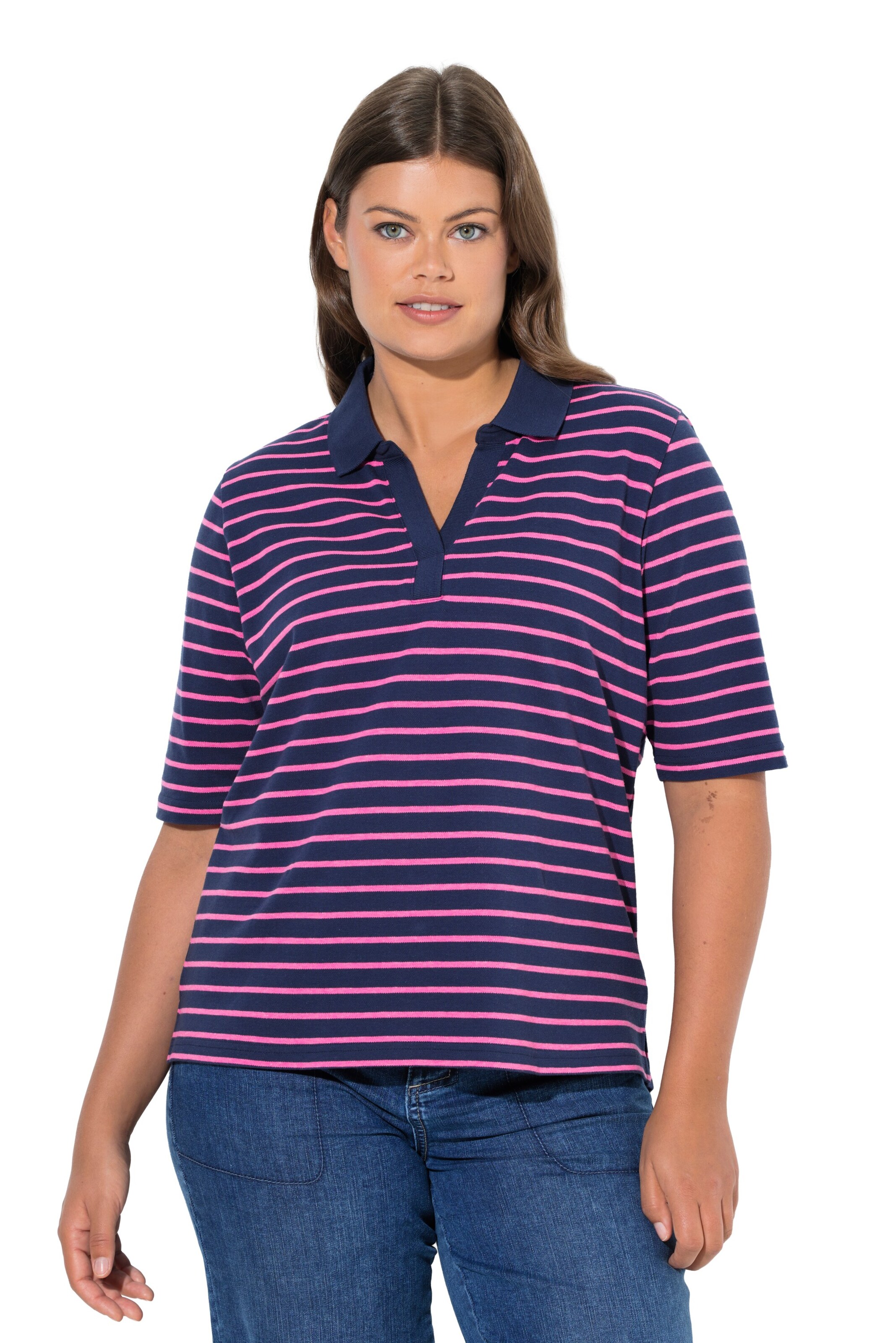 LAURASØN Poloshirt in Lila: Vorderseite