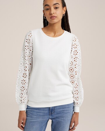 WE Fashion - Jersey en blanco