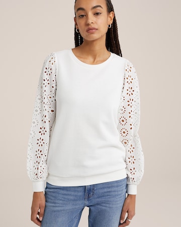 Pull-over WE Fashion en blanc