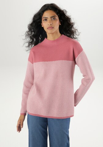 Aniston SELECTED Sweater in Pink: front