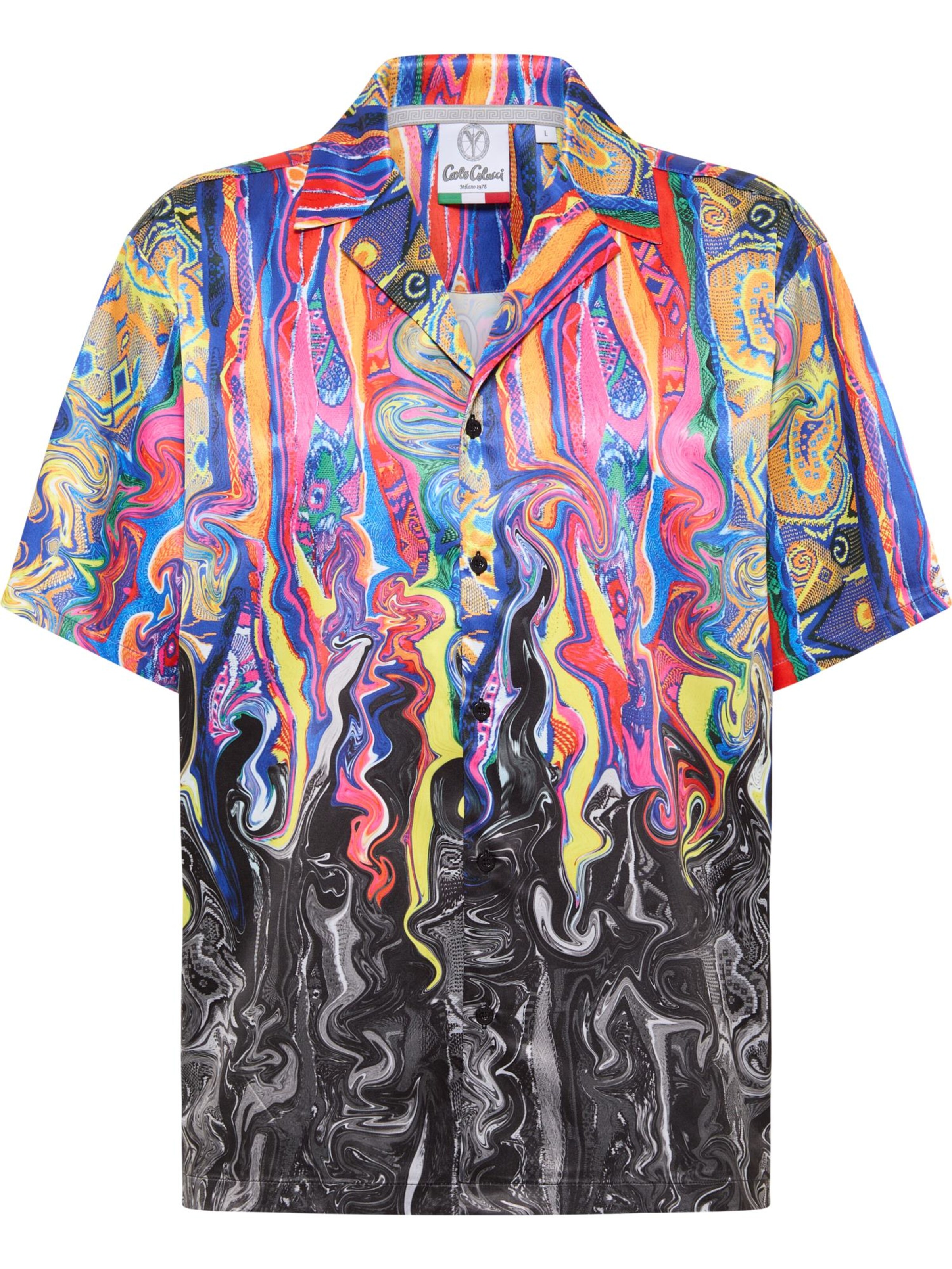 Carlo Colucci Regular Fit Hemd 'Delvai' in Mischfarben: Vorderseite