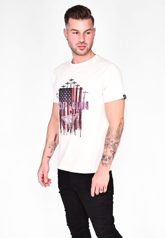 TOP GUN Shirt 'TG20213021' in Wit: voorkant