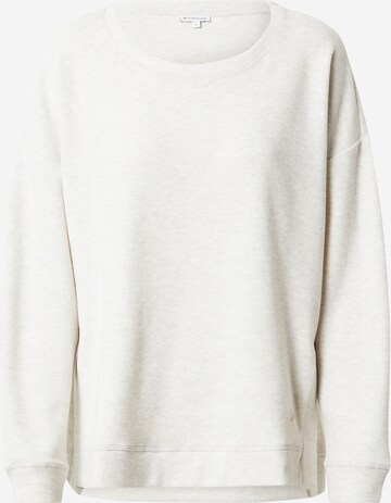 Sweat-shirt TOM TAILOR en beige : devant