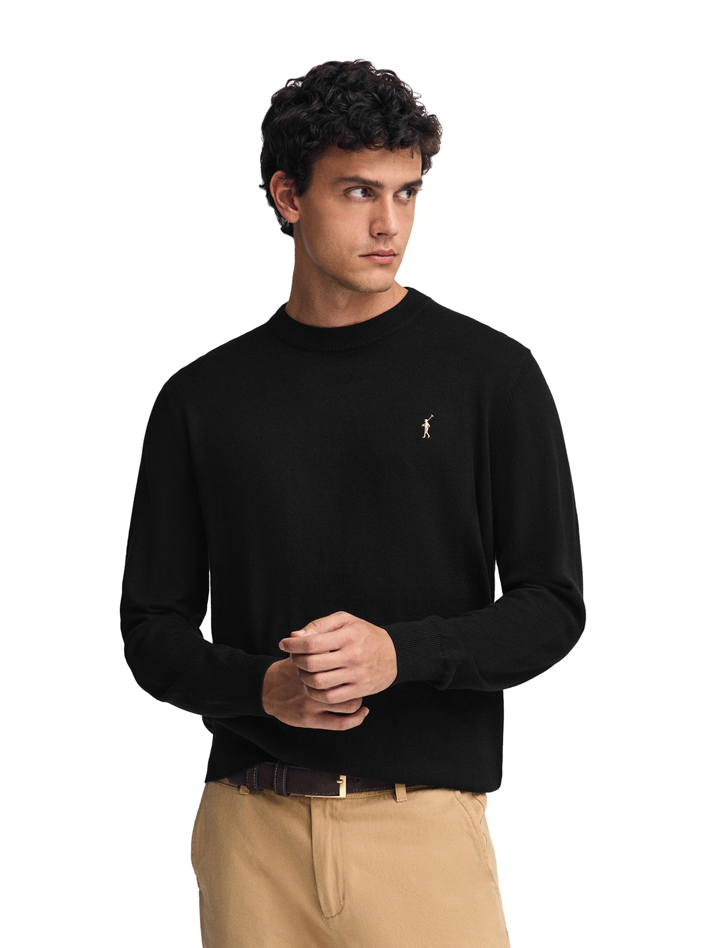 Polo Club Pullover in Schwarz: Vorderseite