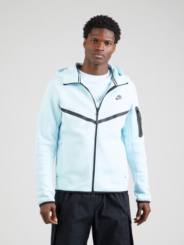 Nike Sportswear Sweatjacka 'Tech Fleece' i blå: framsida