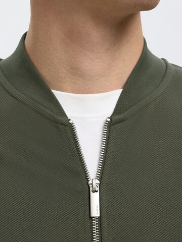 SELECTED - Sudadera con cremallera 'SLHMACK' en verde