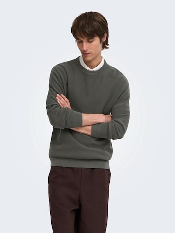 Only & Sons Pullover 'ONSTONY' in Grau: Vorderseite