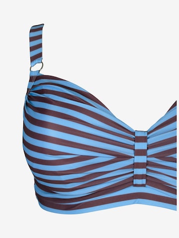Swim by Zizzi T-Shirt Bikinitop in Blau