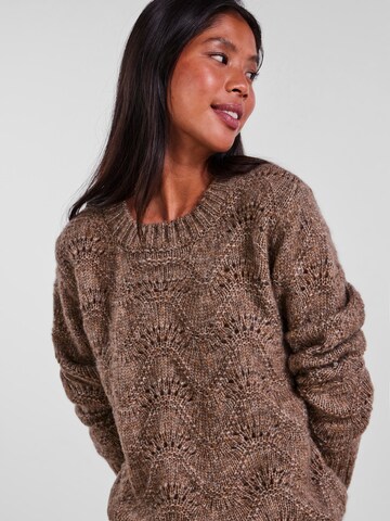 PIECES Pullover 'Bibbi' in Braun
