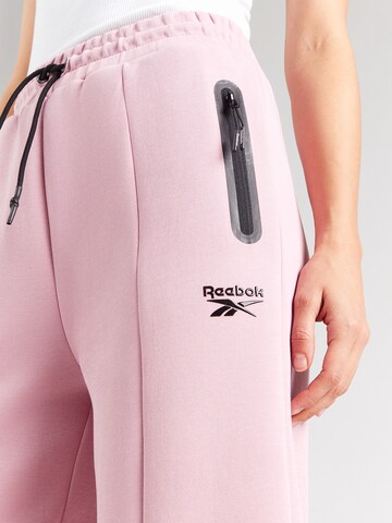 Reebok Широки крачоли Панталон в розово