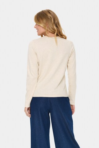 SAINT TROPEZ Knit Cardigan 'Mila' in Beige