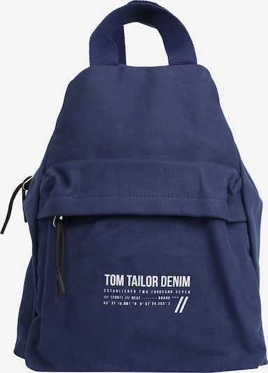 TOM TAILOR DENIM Rugzak 'Lia' in de kleur Navy / Wit, Productweergave