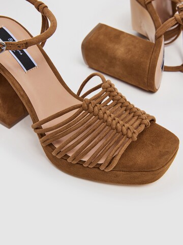 Pepe Jeans Strap Sandals 'Lenny Life' in Brown
