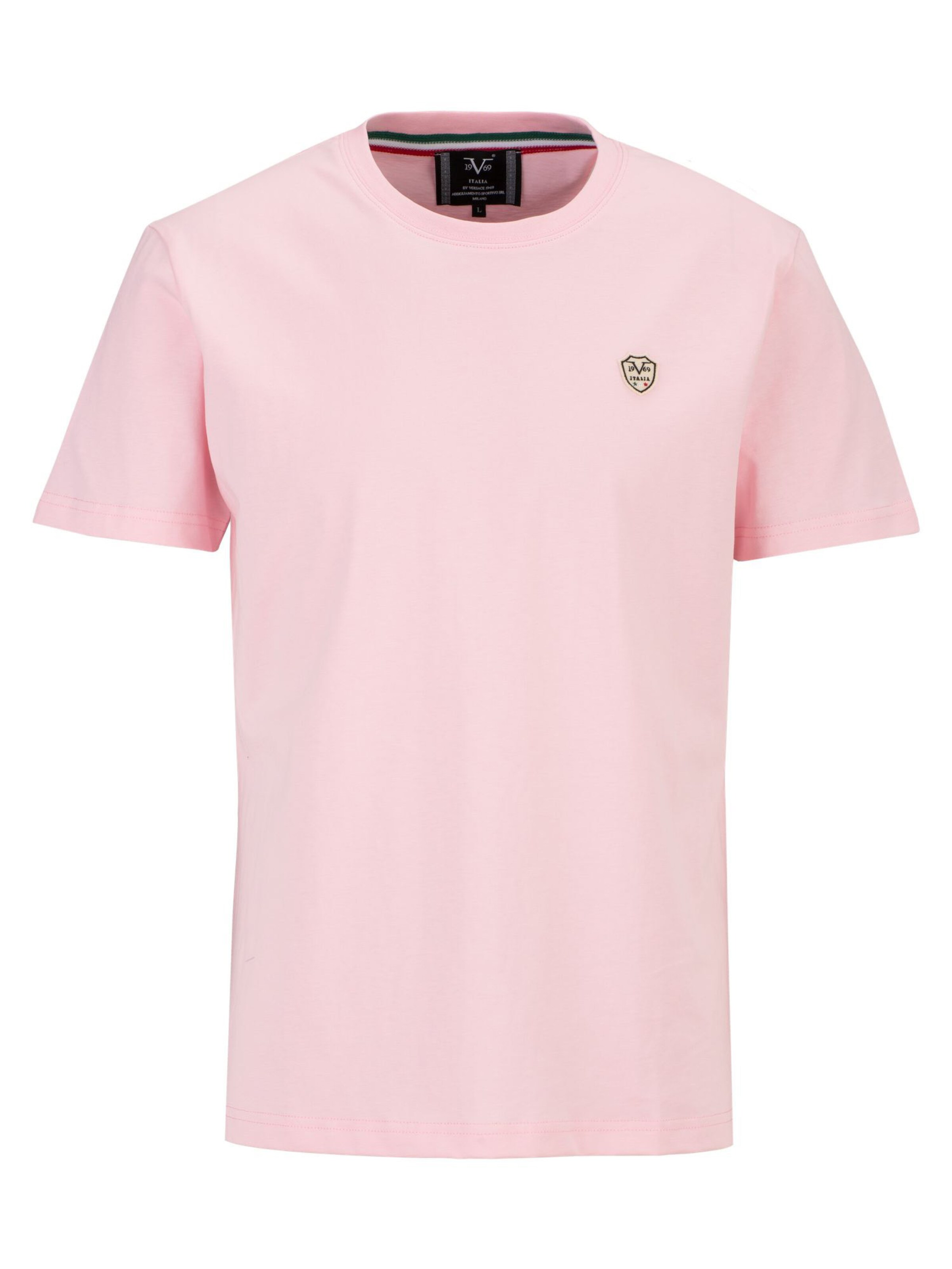 19V69 ITALIA Camiseta Rafael Bas en Rosa ABOUT YOU