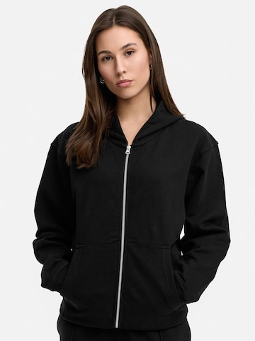 Daily Cotton Sweatjacke 'DCLUGO'‌‌‌‌ in Schwarz: Vorderseite