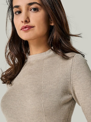 YOU LOOK PERFECT Sweater 'PULLOVER DARIA - Kurzarm Pullover mit Stehkragen' in Grey