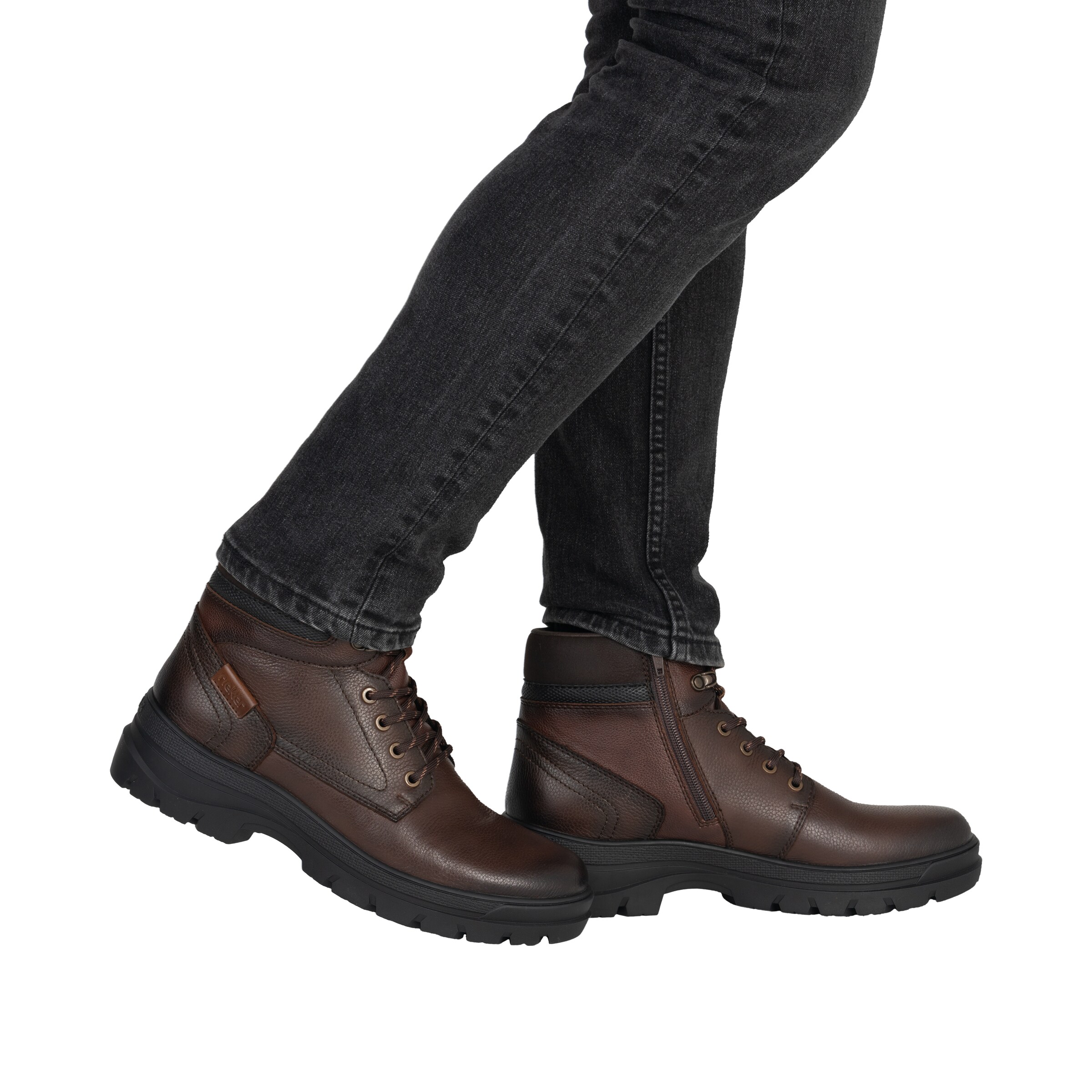Rieker Lace-Up Boots in Brown