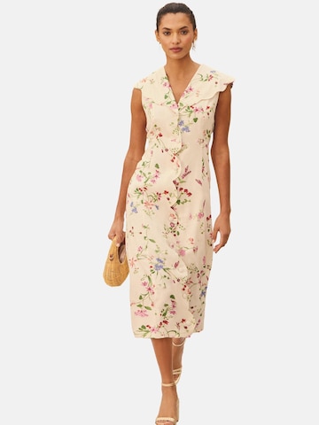 Abito camicia di love & roses in beige: frontale