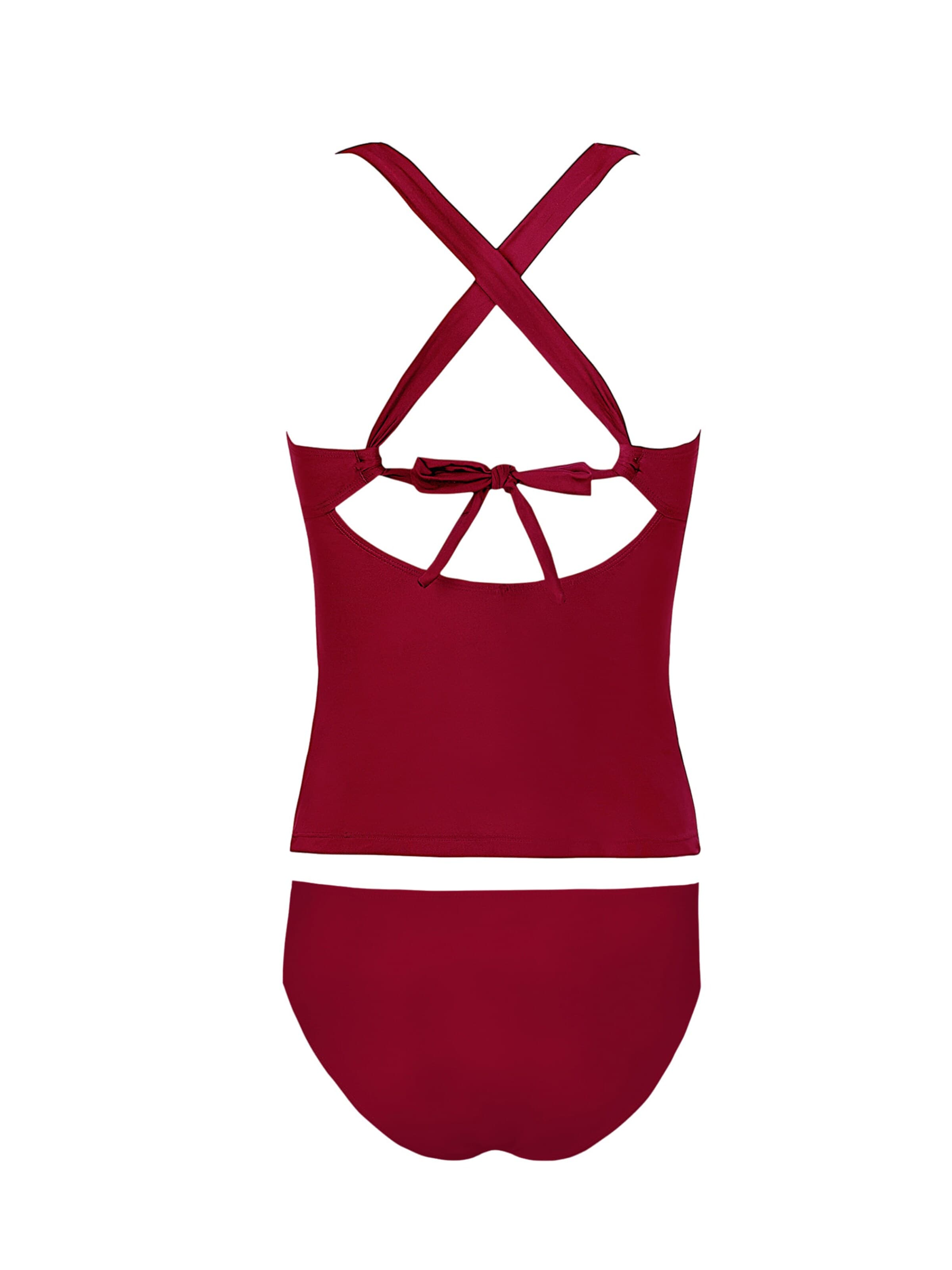 Cupshe Tankini 'Wireless' in Red