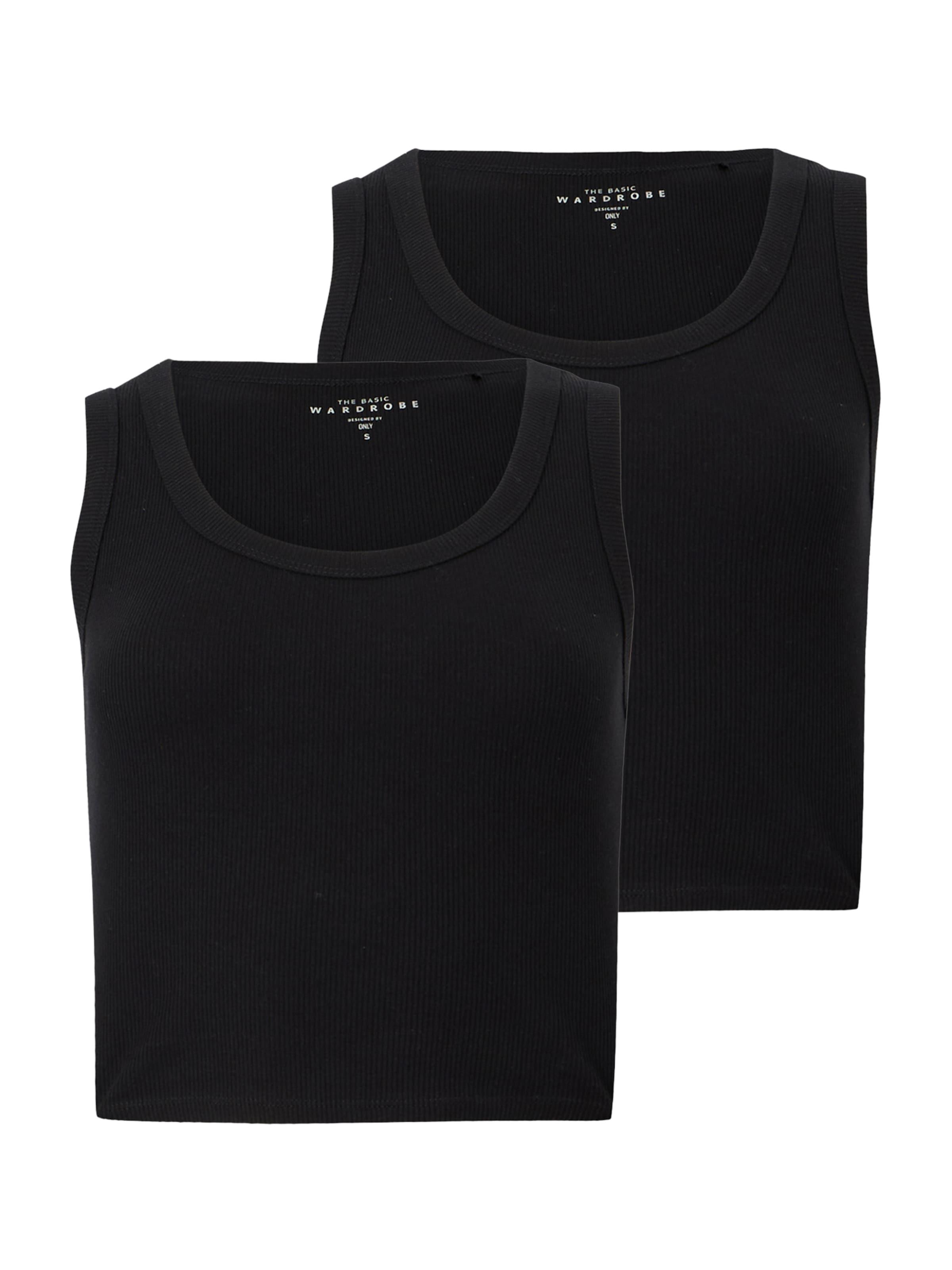 ONLY Top 'ONLEASY' in Schwarz: Vorderseite