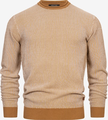 INDICODE JEANS Sweater ' League ' in Beige: front