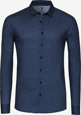 Coupe slim Chemise DESOTO en bleu : devant