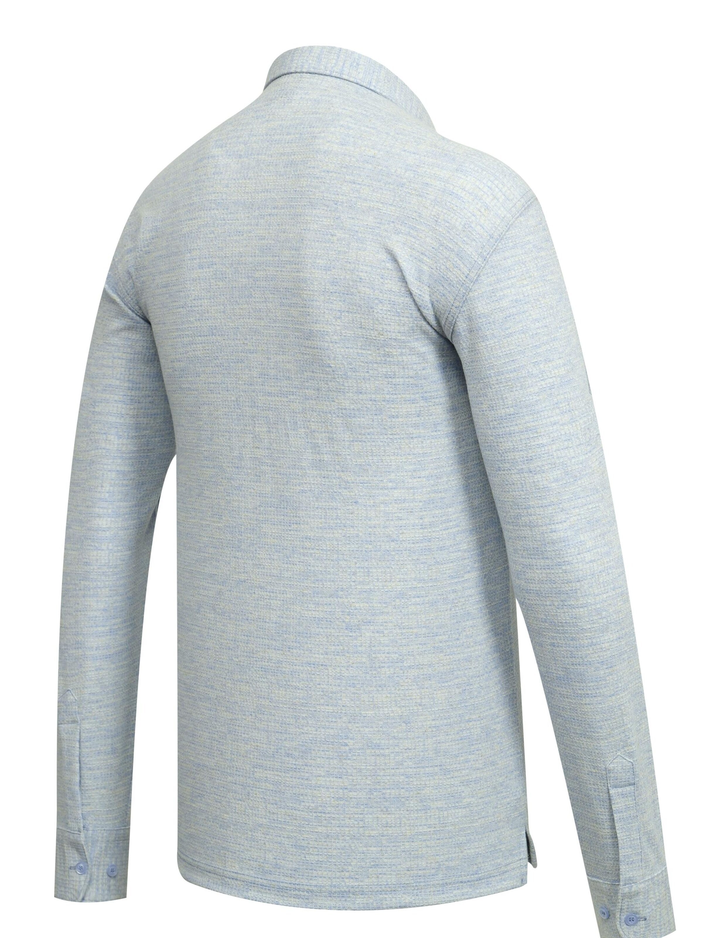 Cizgi Triko Shirt‌‌‌‌‌‌ in Blau