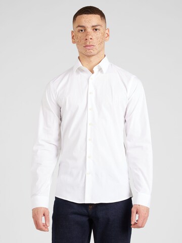 Regular fit Camicia di Lindbergh in bianco: frontale