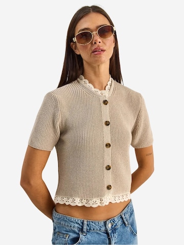 Cardigan Bianco Lucci en beige
