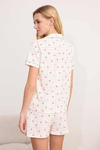 Trendyol Short Pajama Set in White
