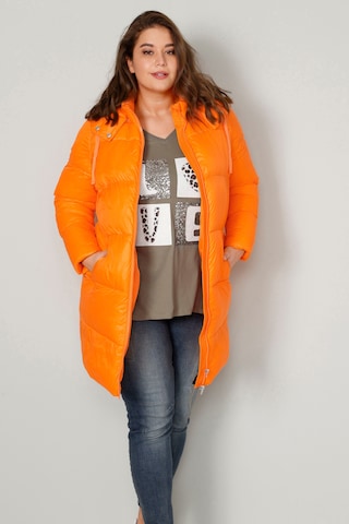 Angel of Style Winter Jacket in Orange: front