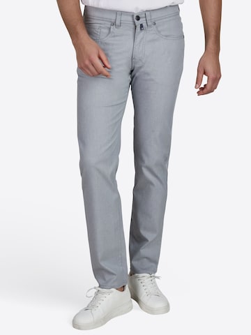 PIERRE CARDIN Tapered Chino trousers 'Lyon' in Grey: front