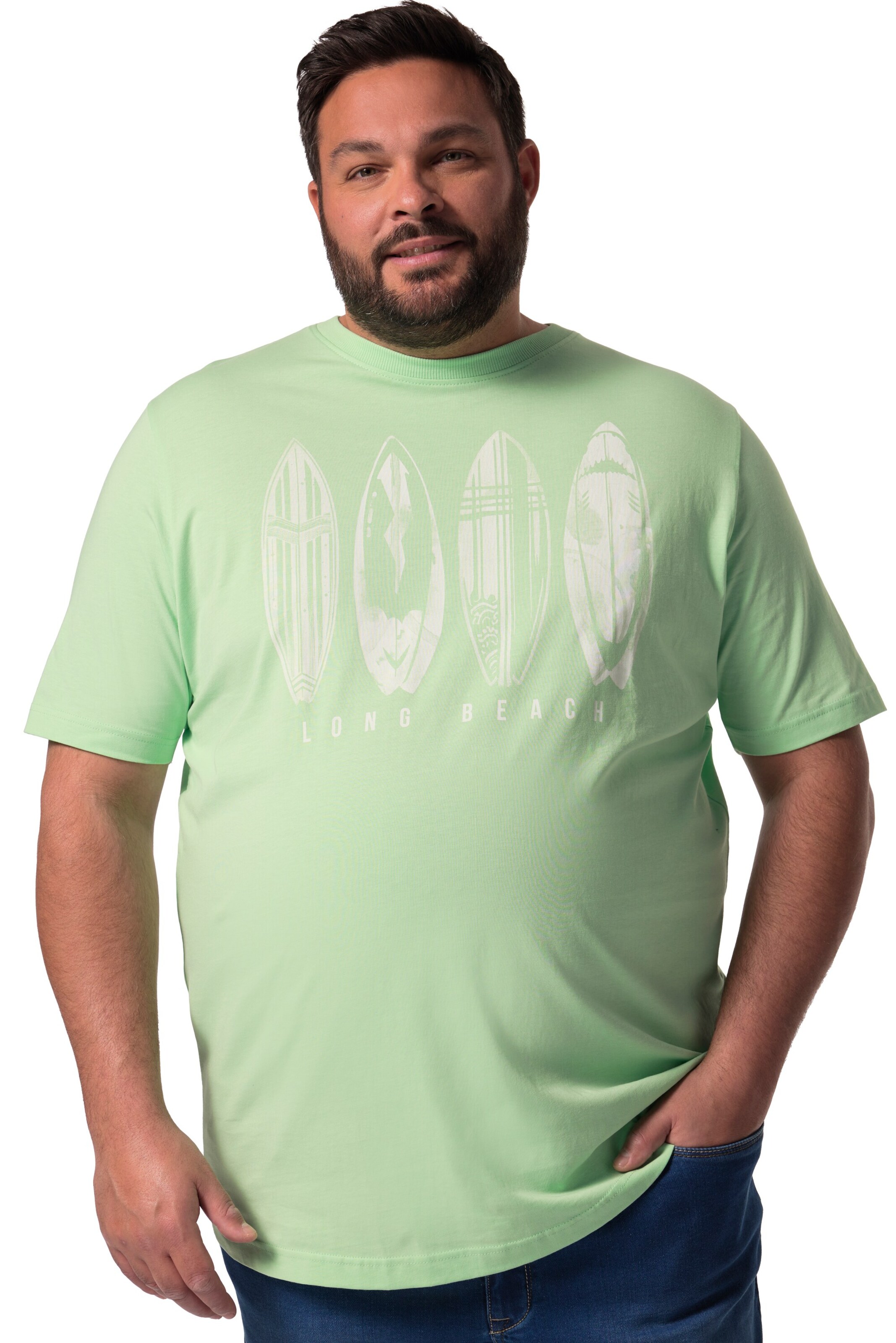 Men Plus T-Shirt in Grün: Vorderseite