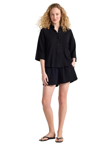 Loosefit Pantalon 'Amina' Lindex en noir : devant