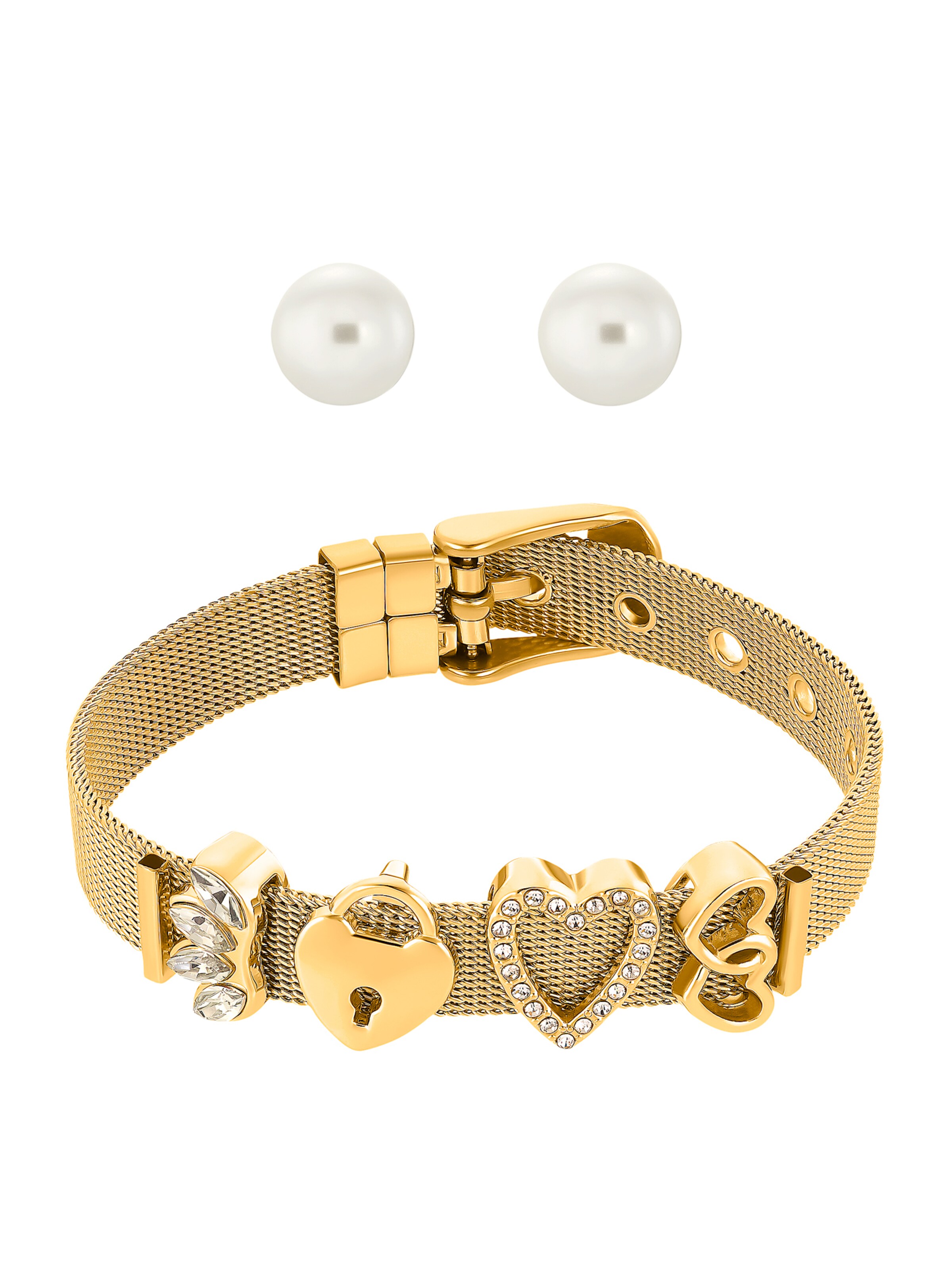 Heideman Sieraden set 'Milanaise' in Goud: voorkant