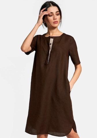 Peter Hahn Summer Dress in Brown: front