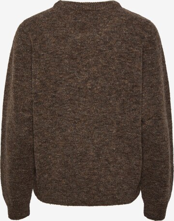 PIECES Sweter 'KARINA' w kolorze brązowy