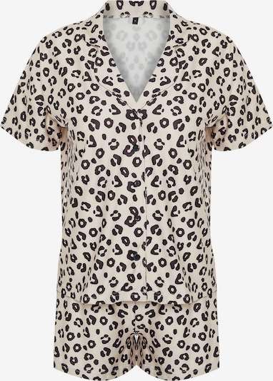 Trendyol Kratke hlače za spavanje u svijetlobež / crna, Pregled proizvoda