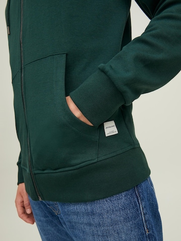 JACK & JONES Zip-Up Hoodie in Green