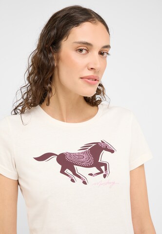 MUSTANG T-Shirt 'Loa' in Weiß